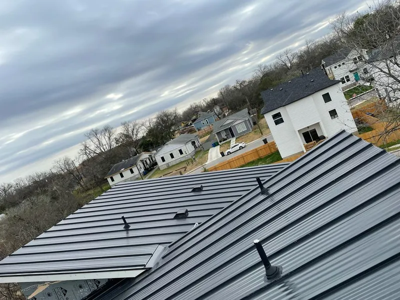 Standing seam metal roof panels with vents for Skylight Repair in Fountainhead-Orchard Hills